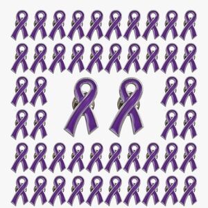 Purple DV Awareness Ribbon Pins(2)